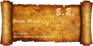 Bese Rita névjegykártya