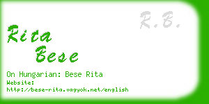 rita bese business card